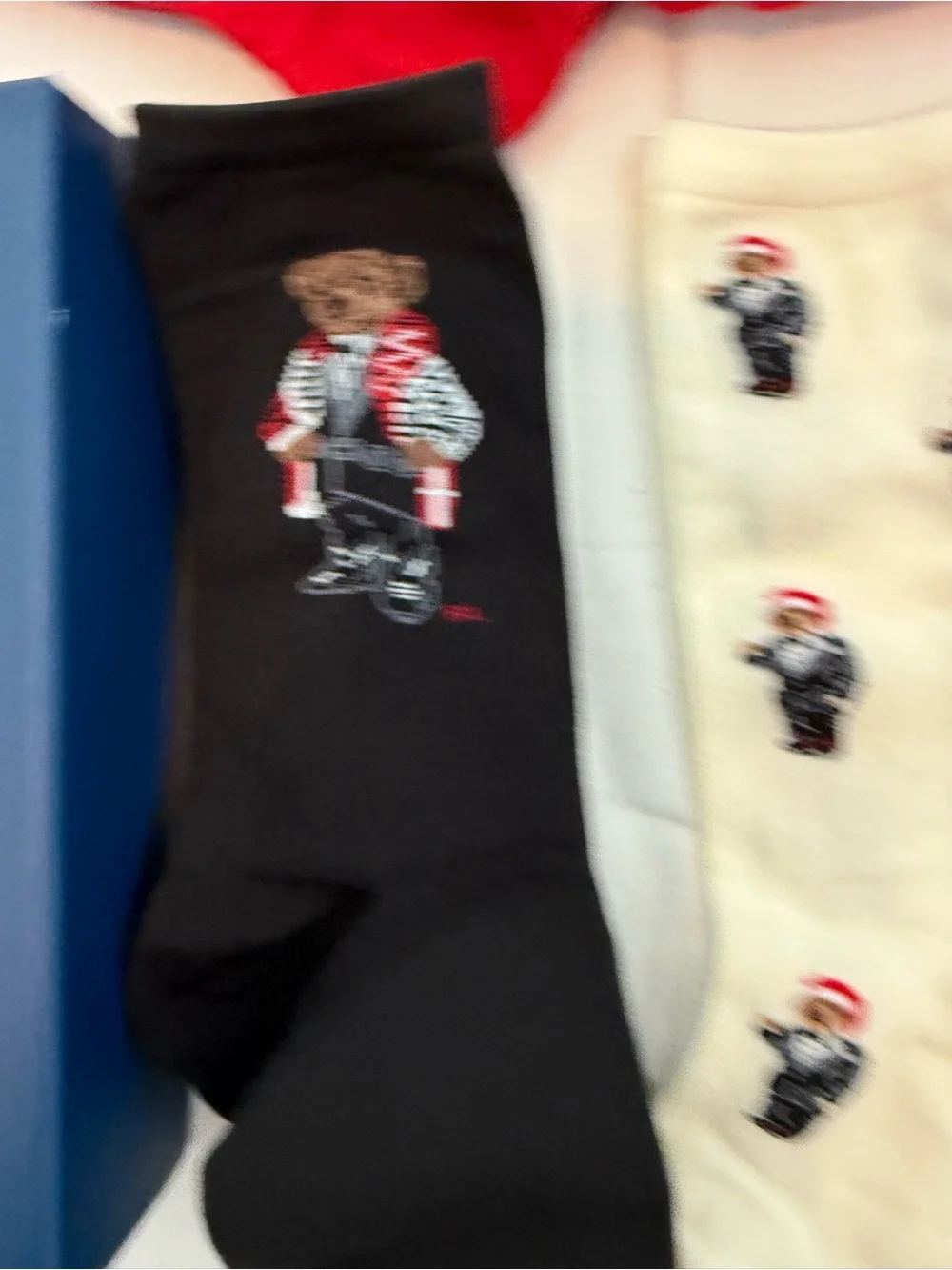 New mens Polo by Ralph Lauren Bear Socks Gift Set